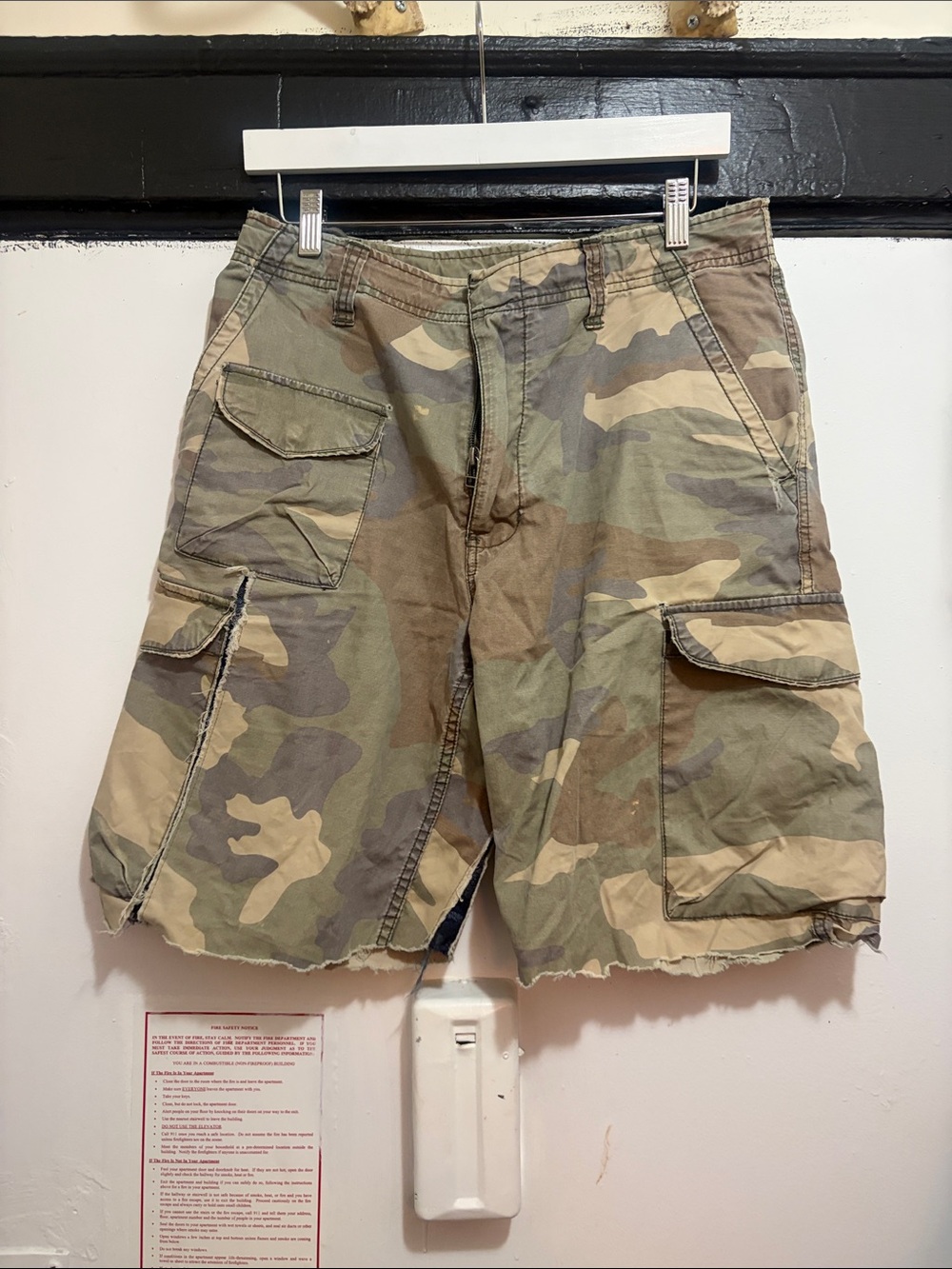 Men’s Camo Cargo Shorts in Green Woodland - Durable Utility Style